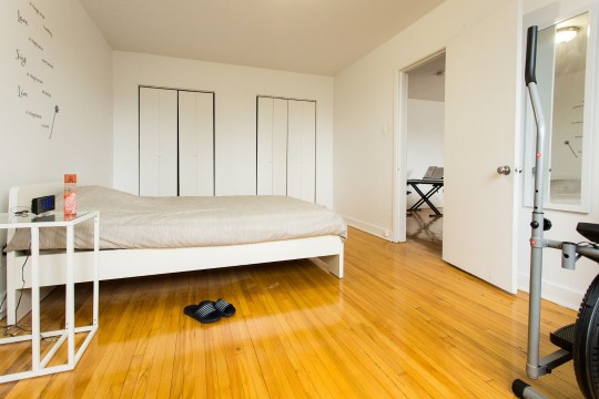 Bedroom with two closets